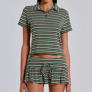 Jaded London Mila Polo Mini Skort UK8/ US S Green